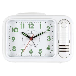Sonnet White Alarm Clock 14cm