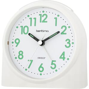 Sweeper One White Alarm Clock 10.5cm