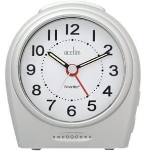 Astoria Silver Smartlite Alarm Clock 10cm