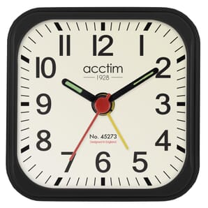 Maldon Black Alarm Clock 6cm