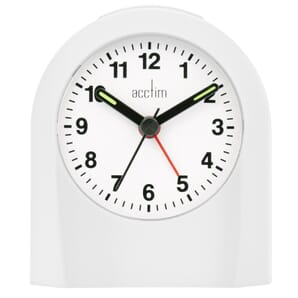 Palma White Alarm Clock 9cm
