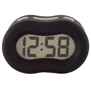 Liqourice Black Vierra Alarm Clock 11cm