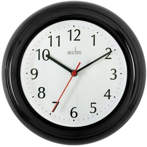 Wycombe Black Wall Clock 22.5cm