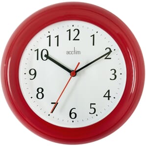 Wycombe Red Wall Clock 22.5cm