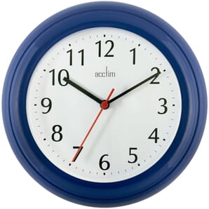 Wycombe Blue Wall Clock 22.5cm