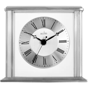 Hamilton Silver Mantel Clock 14cm