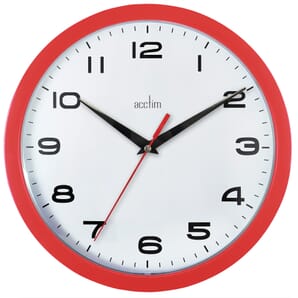 Aylesbury Red Wall Clock 25.5cm