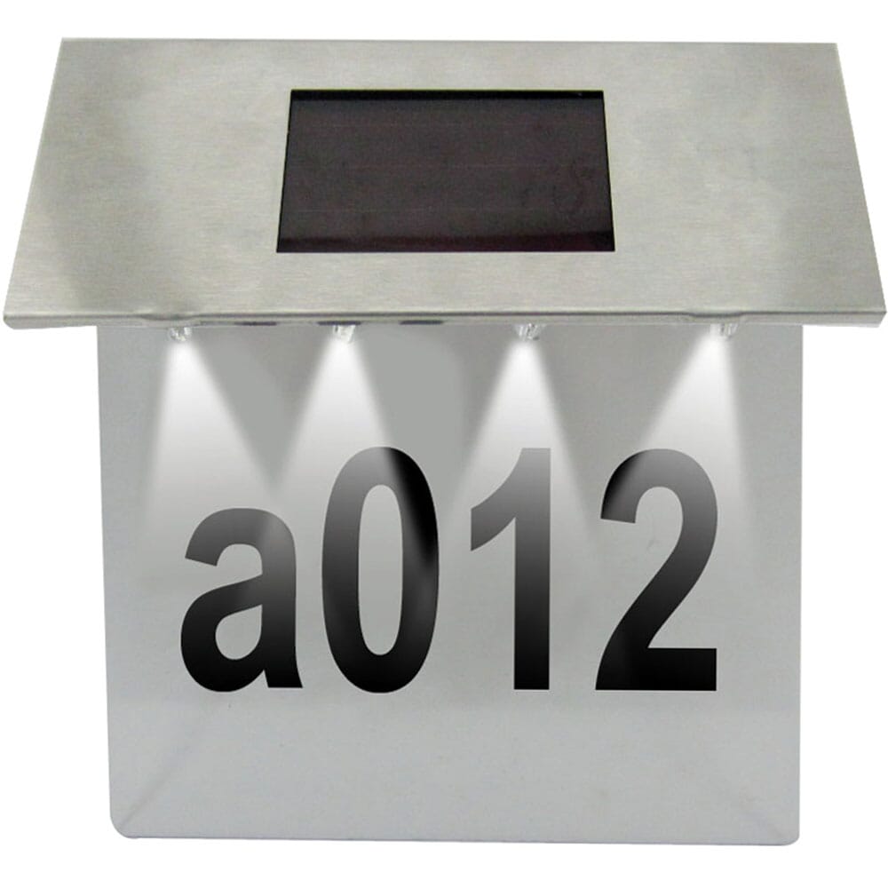 Solar Powered House Number Light
