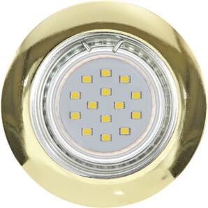 Brass LED Fixed Downlight LED Compatible 7.8cm Pack Of Three