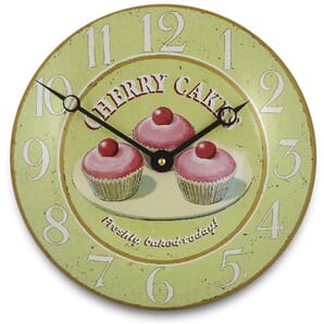 Cherry Cakes Convex Wall Clock 26.5cm