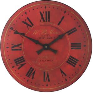 Red London Wall Clock 36cm or 49cm