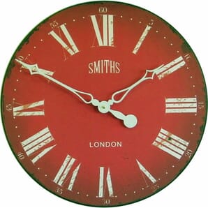 Smiths Antique Red Wall Clock 50cm
