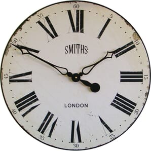 Smiths Antique White Wall Clock 50cm