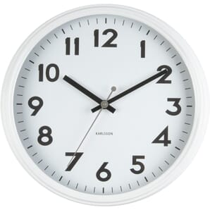 Badge White Wall Clock 38cm
