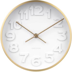 Mr. White Gold Wall Clock 22cm