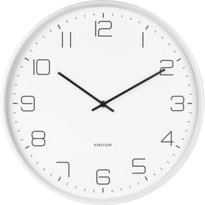 Lofty Iron Matt White Wall Clock 40cm