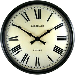Designer Black Wall Clock 58cm