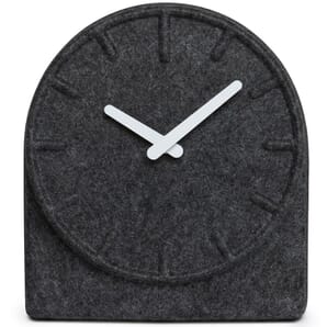 Felt Two Table Clock Grey With White Hands 21cm