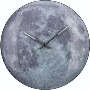 Blue Moon Dome Wall Clock 35cm