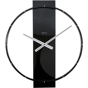 Wood/Steel Black Wall Clock 50cm