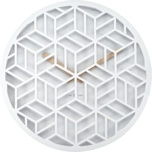 White Discrete Wall Clock 36cm