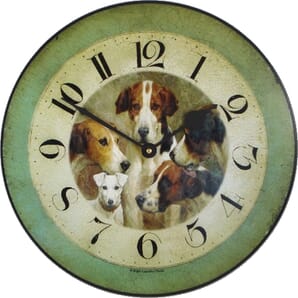 Dogs Wall Clock 36cm