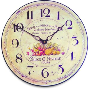French Fruits Wall Clock 36cm