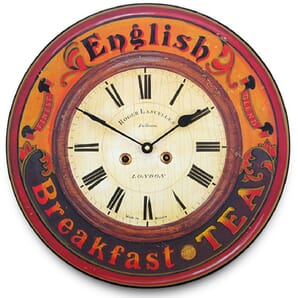 English Breakfast Tea Wall Clock 36cm