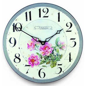 Wild Roses Wall Clock 36cm