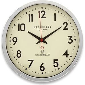 Chrome Radio Controlled Wall Clock 38cm