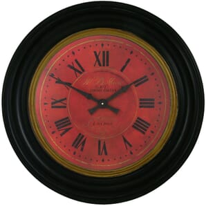Covent Garden Red Wall Clock 50cm