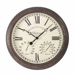 Bickerton Outdoor Wall Clock with Thermometer 38cm