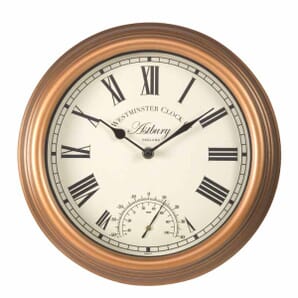 Astbury Outdoor Wall Clock with Thermometer 30cm