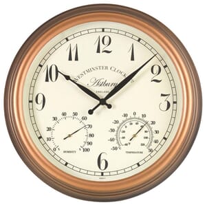 Astbury Outdoor Wall Clock with Thermometer 38cm
