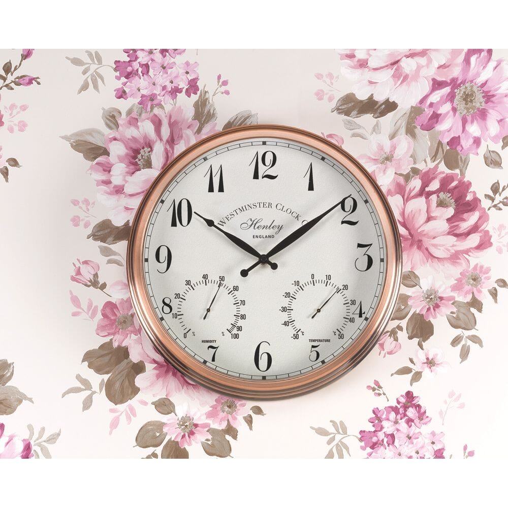 outdoor clock and thermometer the range