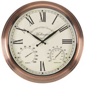 Mollington Outdoor Wall Clock with Thermometer 38cm