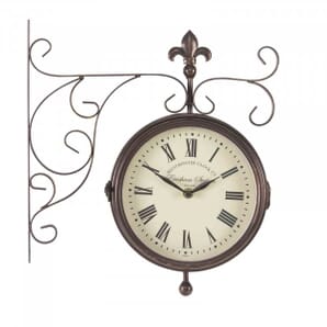 Marylebone Station Outdoor Wall Clock with Thermometer 20cm