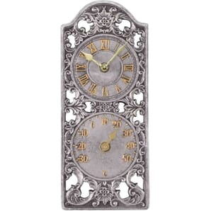 Westminster Outdoor Wall Clock with Thermometer 30cm