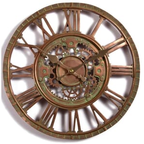 Newby Bronze Mechanical Outdoor Wall Clock 30cm