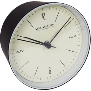 Matt Black Alarm Clock - Matt Black 10cm