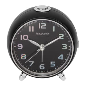 Sweep Alarm Clock Black & Chrome 10cm