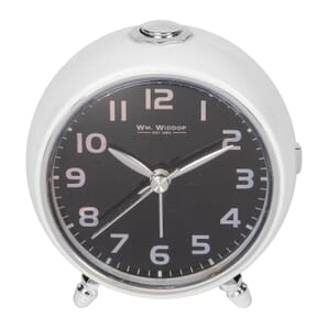Sweep Alarm Clock White & Chrome 10cm