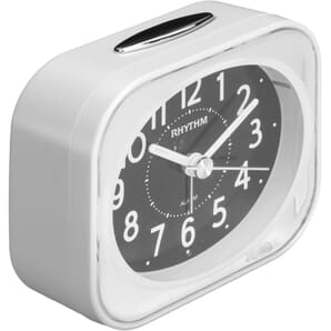 Rhythm Black Face Alarm Clock 8.5cm