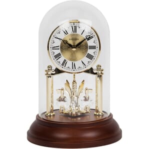 Rhythm Wooden Anniversary Clock - Crystals From Swarovski 16cm