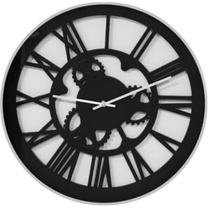Hometime Plastic Wall Clock Cut Out Dial 45cm