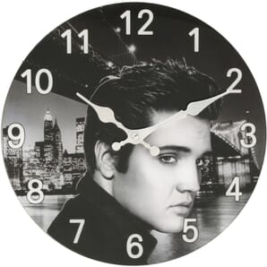 Iconic Collection Elvis Presley Glass Wall Clock