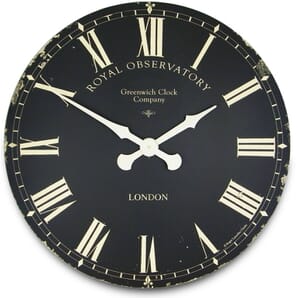 Greenwich Black Wall Clock 70cm