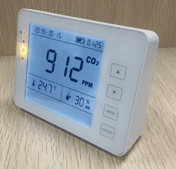 CO2 Meter Portable CO2 Detector Carbon Dioxide Monitor Temp RH Humidity Tester | UK
