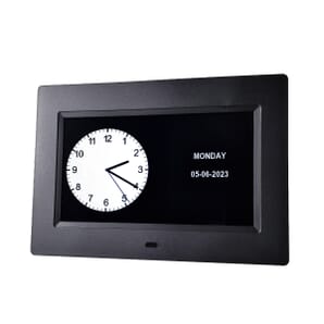 Large Dementia Clock with Alarms & Selectable Analogue/Digital Displays (7 inch)