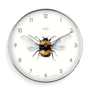 Bee Chromed Frame Wall Clock